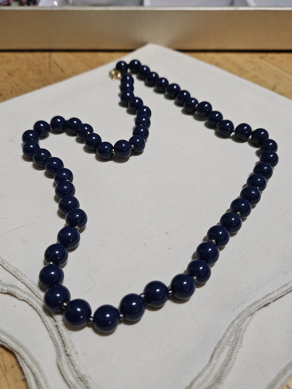 Classic Navy Bead Necklace - Women Jewelry